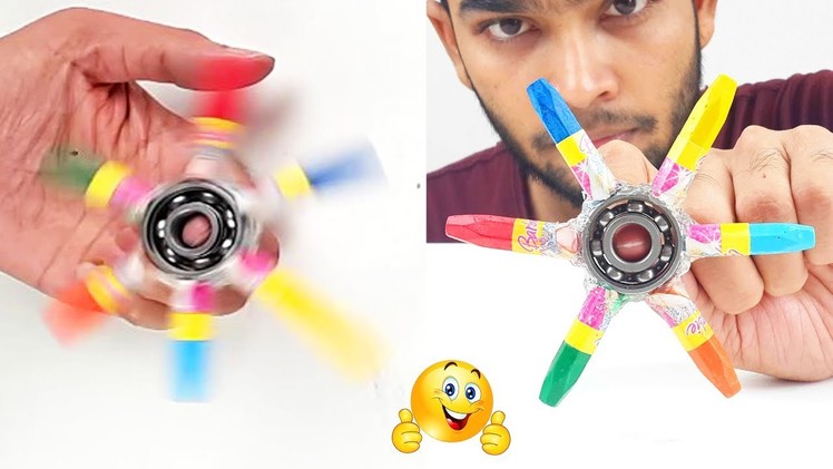 How to Make Fidget Spinner Using Rong Pencil - DIY Colorful Hand Spinner Fidget Toy