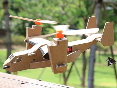 How To Make Toy Helicopter(V-22 Osprey) - Awesome Cardboard DIY