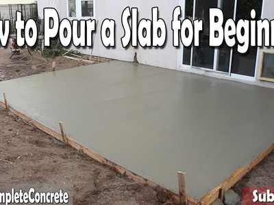How to Pour a Concrete Slab for Beginners DIY
