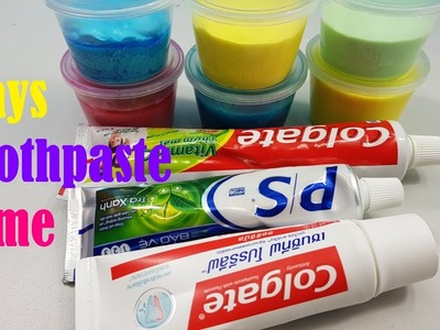 MUST TRY!! 6 Ways Toothpaste Slime, DIY 6 Ways No Glue Toothpaste Slime, No Borax