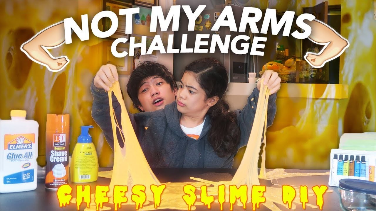 NOT MY ARMS CHALLENGE (Cheesy Slime DIY), Ranz and Niana