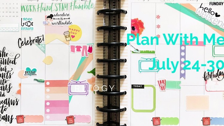 Plan With Me. Classic Happy Planner. July 24-30