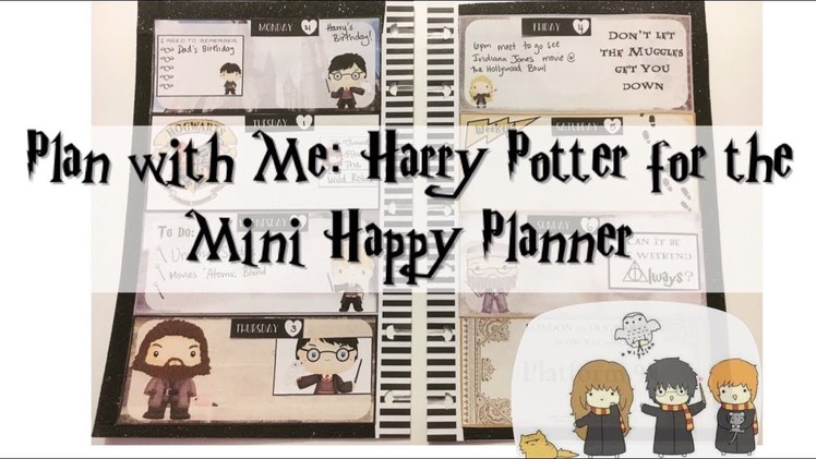 Plan with Me: Free Printable of Harry Potter for Mini Happy Planner.
