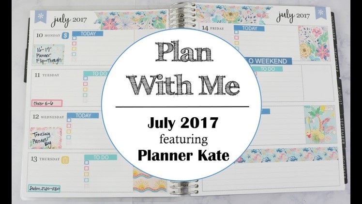 Plan With Me | July 2017 | Planner Kate