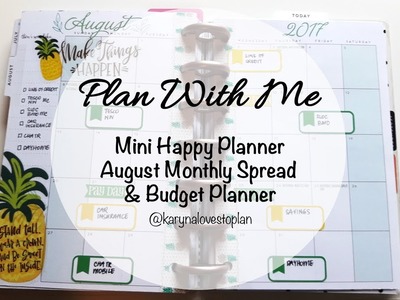 Plan With Me Mini: August Monthly Spread & Budget Planner