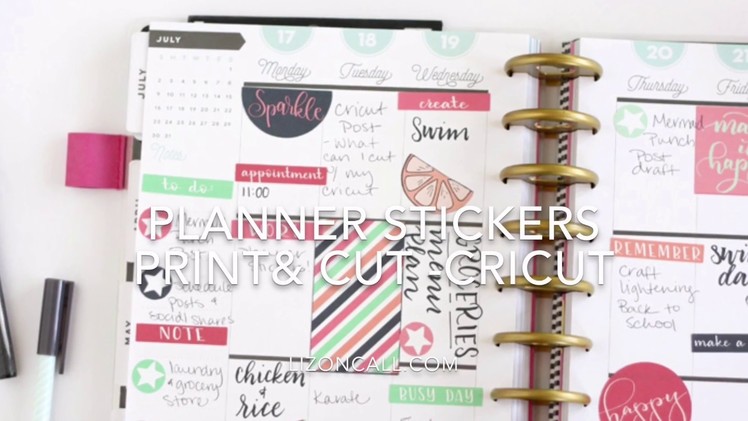 Print and Cut Planner Stickers with Cricut Explore