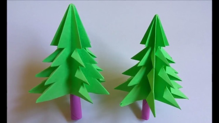 3D Paper Christmas Tree - Origami Christmas Tree Craft - DIY Paper Christmas Tree