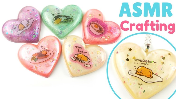 ????ASMR.Watch Me Craft-Gudetama Resin Pieces-Soft Whispers, Crinkly Plastic (with music)