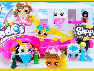 Beados Shopkins Ice Cream Truck Season 7 DIY Craft with Lego Disney Princesses