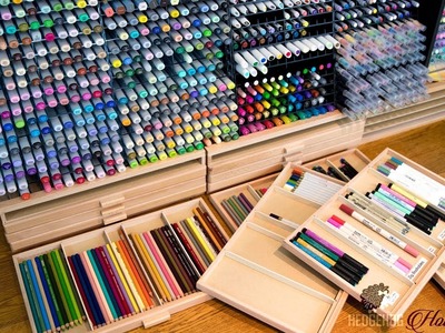 Craft Room Tour: My Marker Wall - Pen & Pencil Storage including copies and prisma pencils