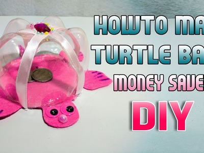DIY, Craft, How to make Turtle bank money saver