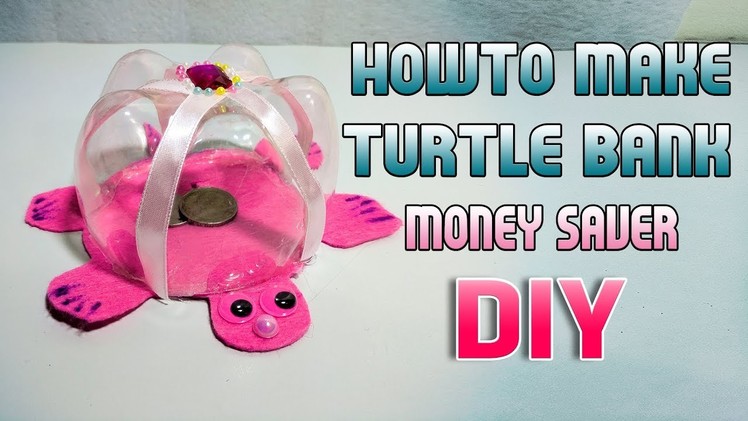 DIY, Craft, How to make Turtle bank money saver