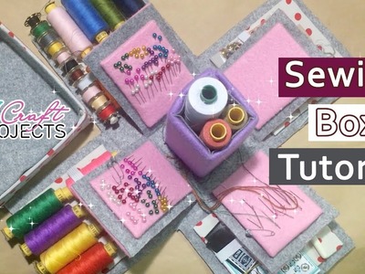 DIY Easy Craft Sewing Box Tutorial | How to make a Sewing Box with Felt, Fabric & Cardboard