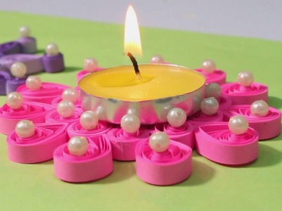 DIY Paper Quilling Candle Holder | Paper Quilling Craft | Diy Paper Quilled Candle Mat