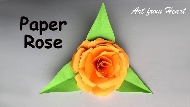 DIY - Realistic Paper Rose Flower.Diwali decoration idea. paper craft