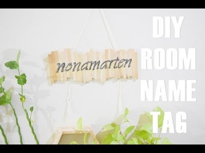 DIY Room name tag
