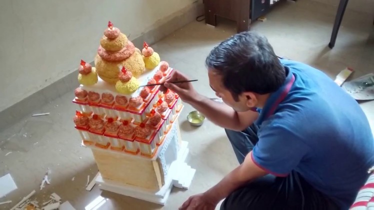 DIY: Thermocol Temple Making | Easy Ganesh Temple | Thermocol Craft