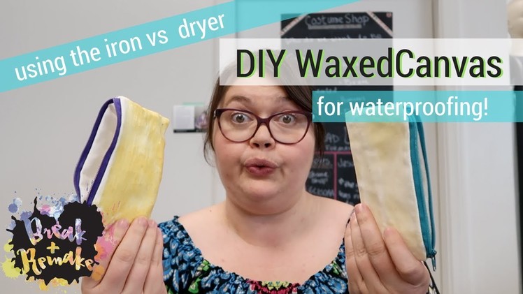 DIY Waxed Canvas - using an iron vs dryer - easy duck canvas - for waterproofing