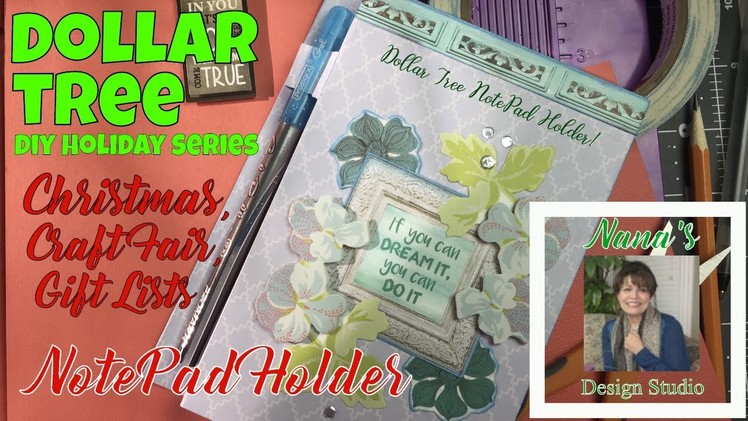 Dollar Tree DIY Notepad Cover:  **DIY HOLIDAY SERIES & CRAFT FAIR IDEA*** Christmas Series Opener