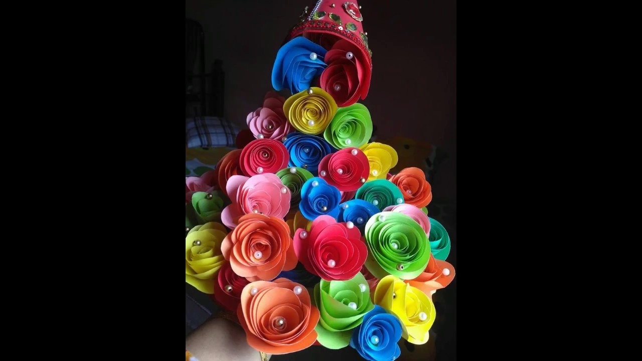 Flower Flow. Flower Fall |  কাগজের ফুল   | Rolled Paper RoseS |Learn Craft
