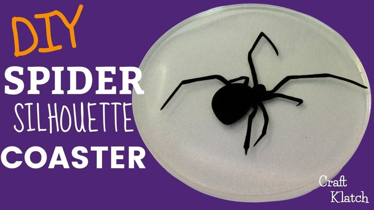 Halloween Spider Silhouette Coaster DIY ~ Another Coaster Friday ~ Craft Klatch