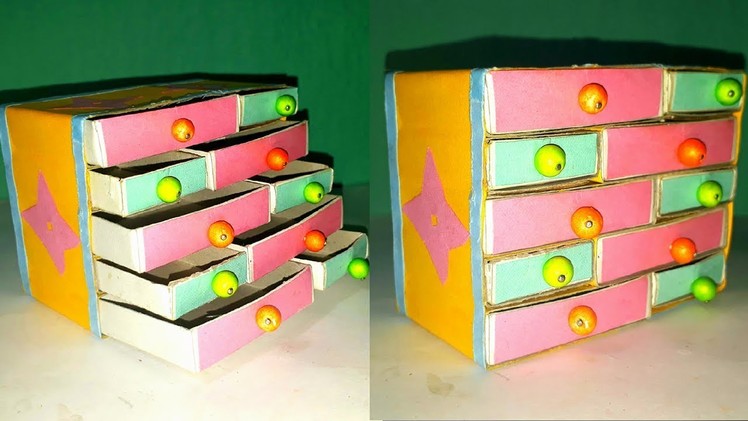 Handmade matchbox craft.easy jewelry box making from waste match box.how to make DIY jewelry box.