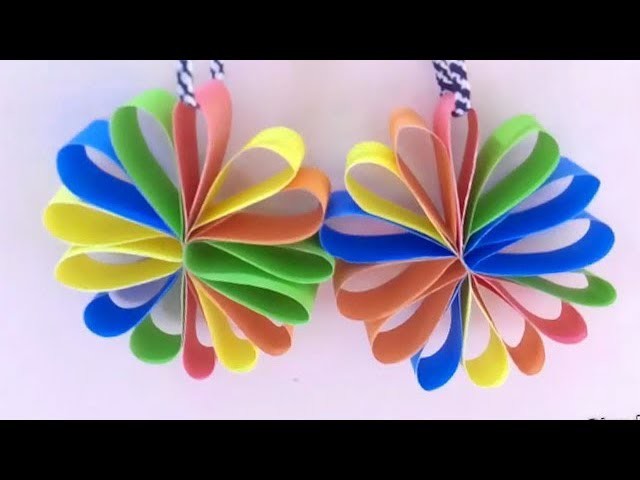 Hanging Beautiful Origami Flowers Garland for Party Decorations - DIY Paper Craft Ideas #09