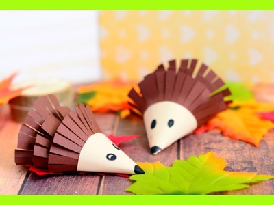 Hedgehog Paper Craft for Kids - fall craft idea for kids