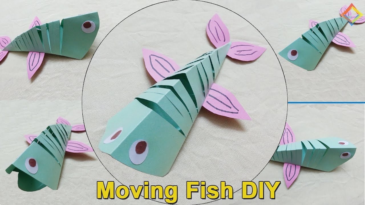 How to a make Moving Fish, Paper moving fish DIY, DIY craft Fish, Easy ...