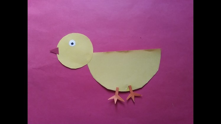 How to make a duck with paper, origami, preschool activity easy craft work for kids,