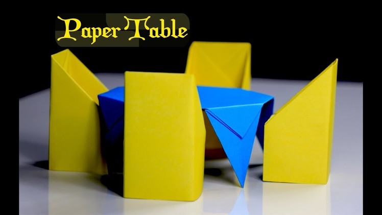 How to Make a Paper Table - easy origami table - DIY paper craft