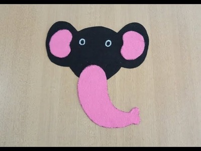 How to make an Elephant face Easily ~ Kids Craft ~ 'E' For Elephant ~ DIY Paper Craft For Kids