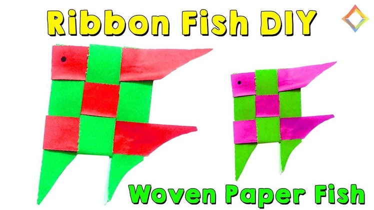 How to make an Origami Cute Paper Fish Craft, Paper Ribbon Fish Craft