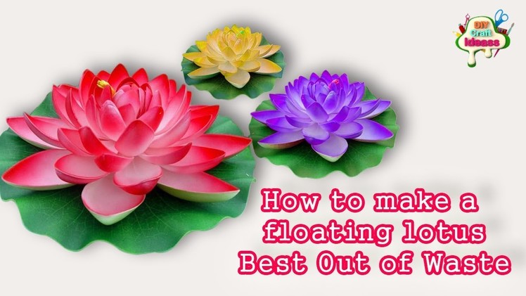 How to make floating lotus using foam sheet II DIY Craft Ideas