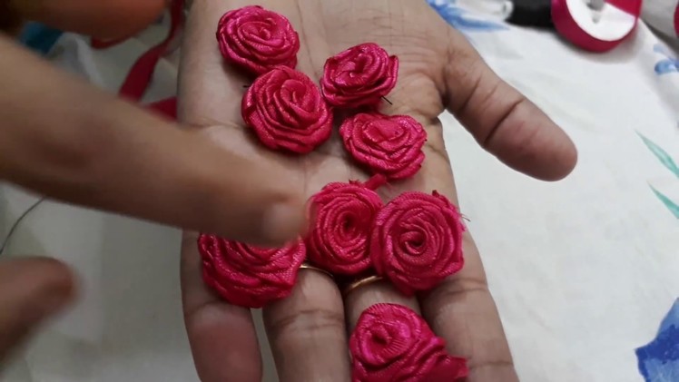 How to make satin ribbon rose. DIY craft tutorials. DIY SATIN ribbon rose