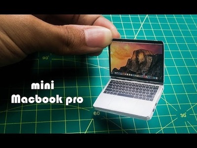 Miniature - How to Make Tini Macbook Pro For Dollhouse - Craft For Kid