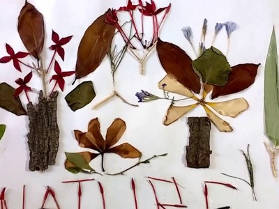 Nursery school kids art and craft project ideas Part 2 (nature collage)