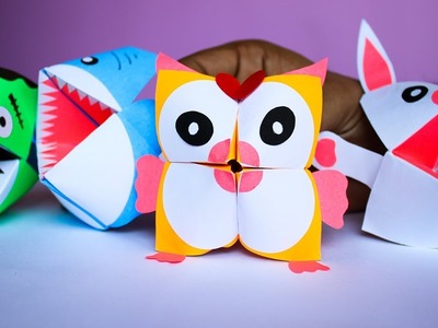 Paper Craft Ideas for Kids- diy paper craft- origami animals- cootie catcher