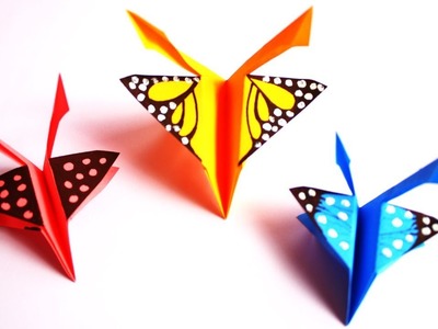 Paper craft - Paper Butterfly Origami -  easy Paper Butterfly making - diy butterfly