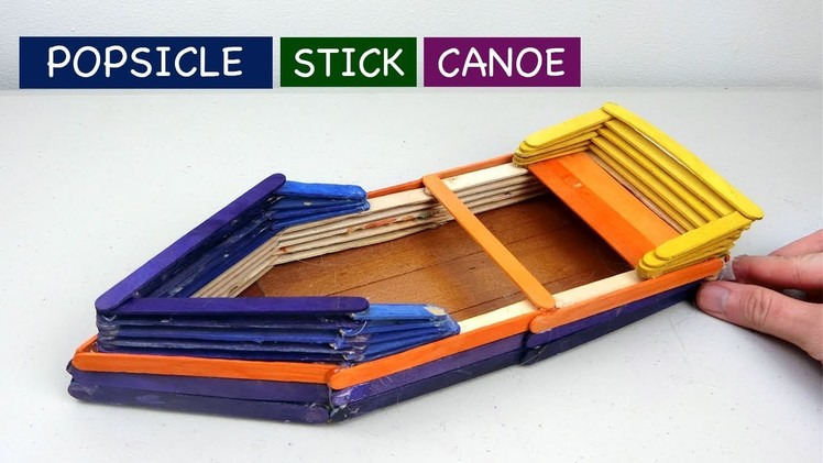 Popsicle Stick Boat (Canoe) | DIY Easy Craft ideas