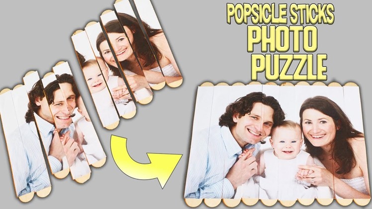 #Popsicle Stick Photo Puzzle | How to make Photo Frame DIY Art Craft | Ice Cream Sticks Craft