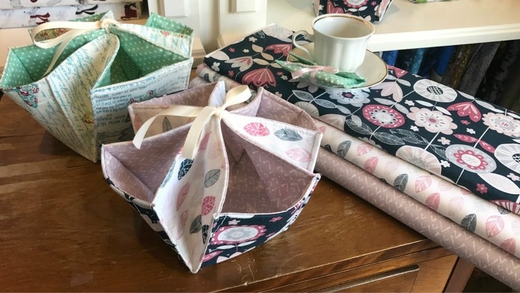 Quick and Easy Fabric Organizer | Use your charm pack!