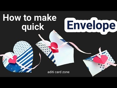 Quick Craft | How to make an envelope | Diy envelope card |