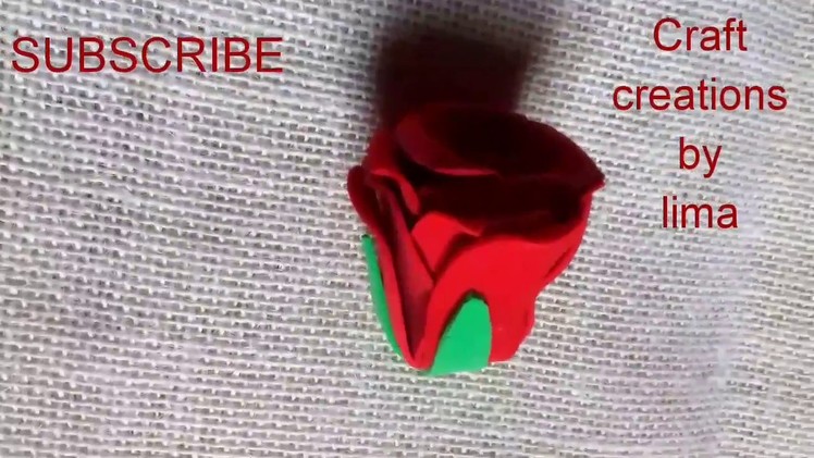 ফোম দিয়ে গোলাপফুল||রাবারের ফুল||গোলাপ||How to make eva rose flower||Diy craft