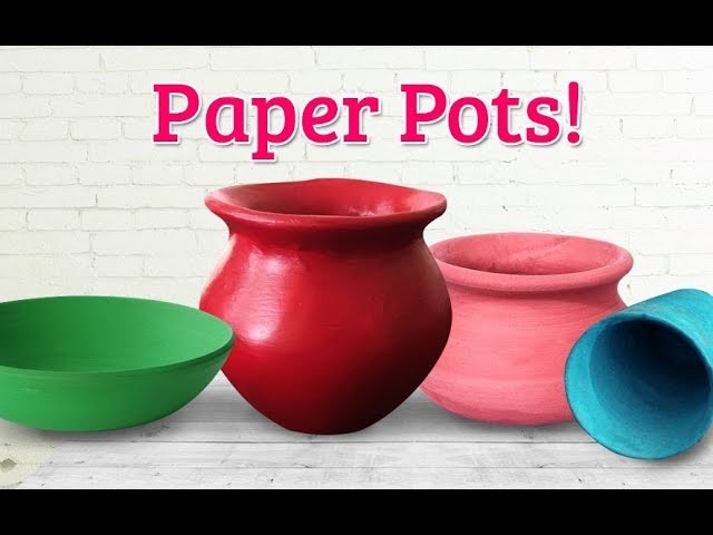 Very Creative & Realistic Paper Pot Making | DIY Newspaper Craft | Clay Crafts | StylEnrich