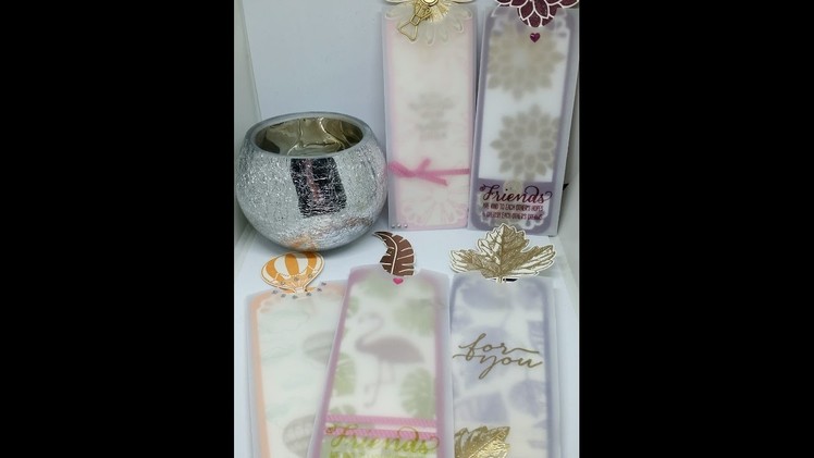 Beautiful Bookmarks With Altered Paper Clips & Vellum Sleeve