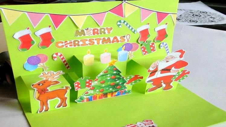 DIY 3D Christmas Pop Up Card
