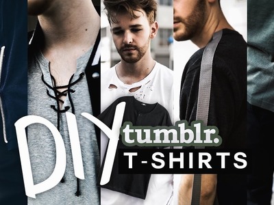DIY 5 Tumblr T-Shirts ???? Tranform your old shirts! (NO SEW + SUPER EASY) - Imdrewscott