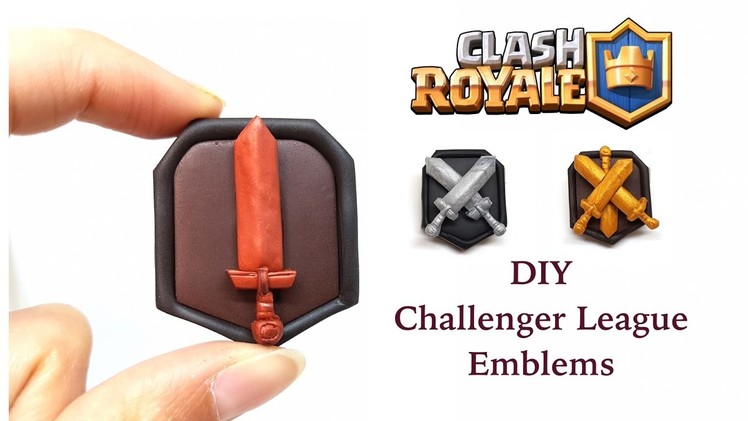 DIY Clash Royale Challenger League Emblems - Polymer clay tutorial