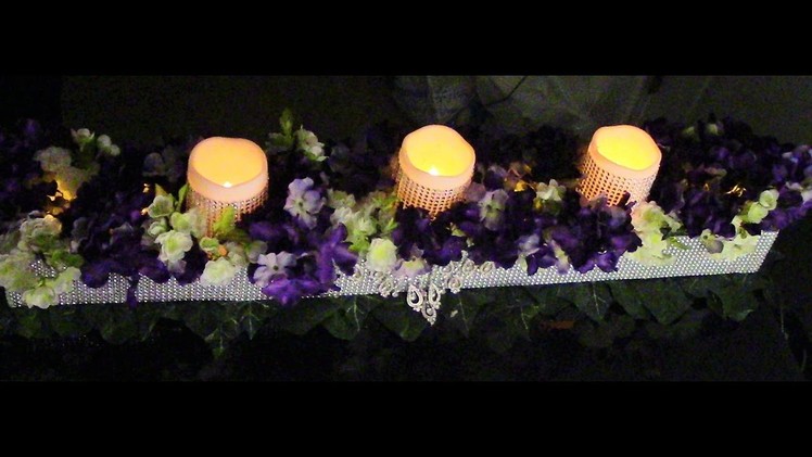 DIY: Dollar Tree Candles & Bling Head Table Center Piece DIY Wedding Series Wk5